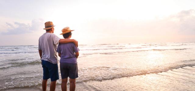 Retired Couple at the Beach