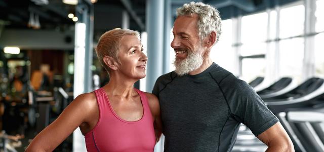 Retirees Exercising in the Gym